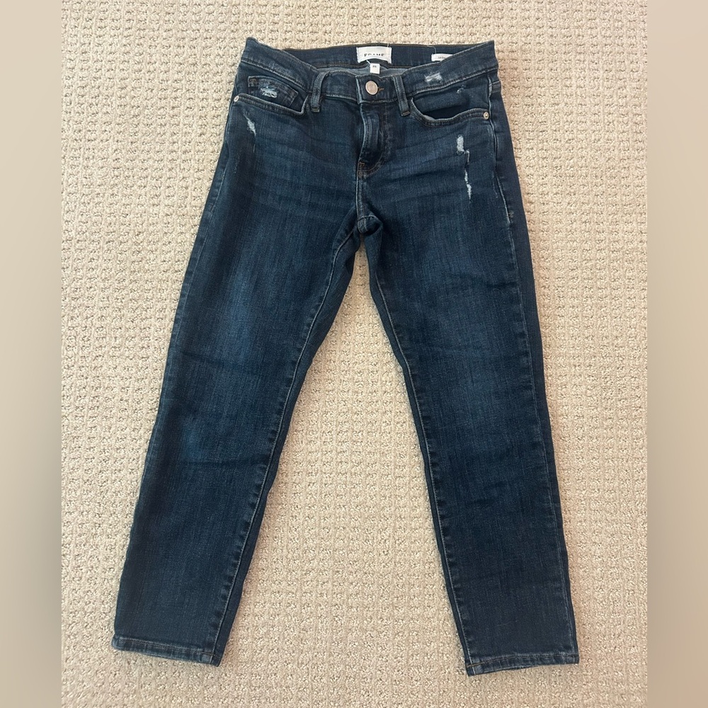 Frame Denim Blue Straight Leg Jeans